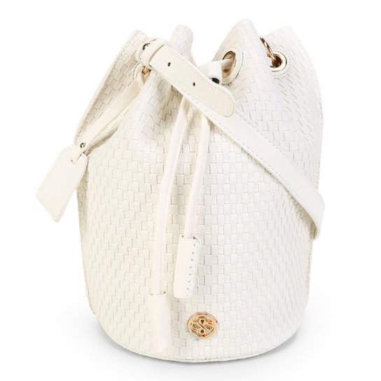 Bolsa Shoestock Bucket Tresse Feminina - Off White