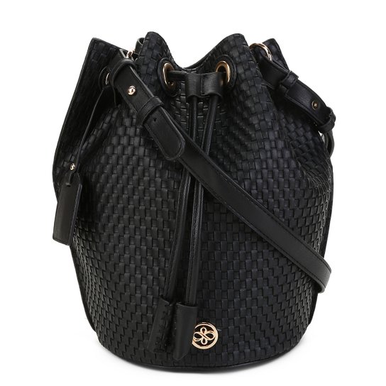 Bolsa Shoestock Bucket Tresse Feminina - Preto