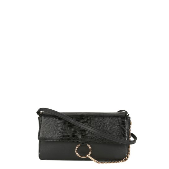 Bolsa Shoestock Flap Shoulder Valentina Feminina - Preto