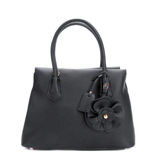 Bolsa Shoestock Tote Flora Feminina - Preto