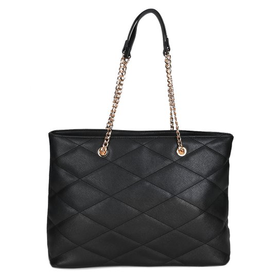 Bolsa Shoestock Tote Muriel Alça Corrente Feminina - Preto