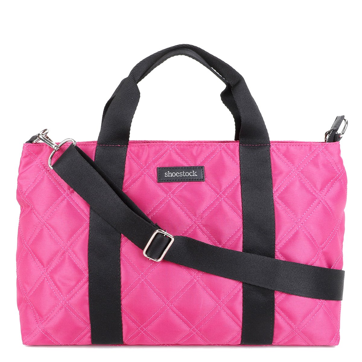 Bolsa Shoestock Tote Nylon Matelassê Feminina - Rosa Menor preço em Bolsa Shoestock Tote Nylon Matelassê Feminina - Rosa
