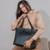 Bolsa Shopper Com Alça De Ombro Espaçosa Com Duas Repartições Com Zíper - Viaronze - Preto