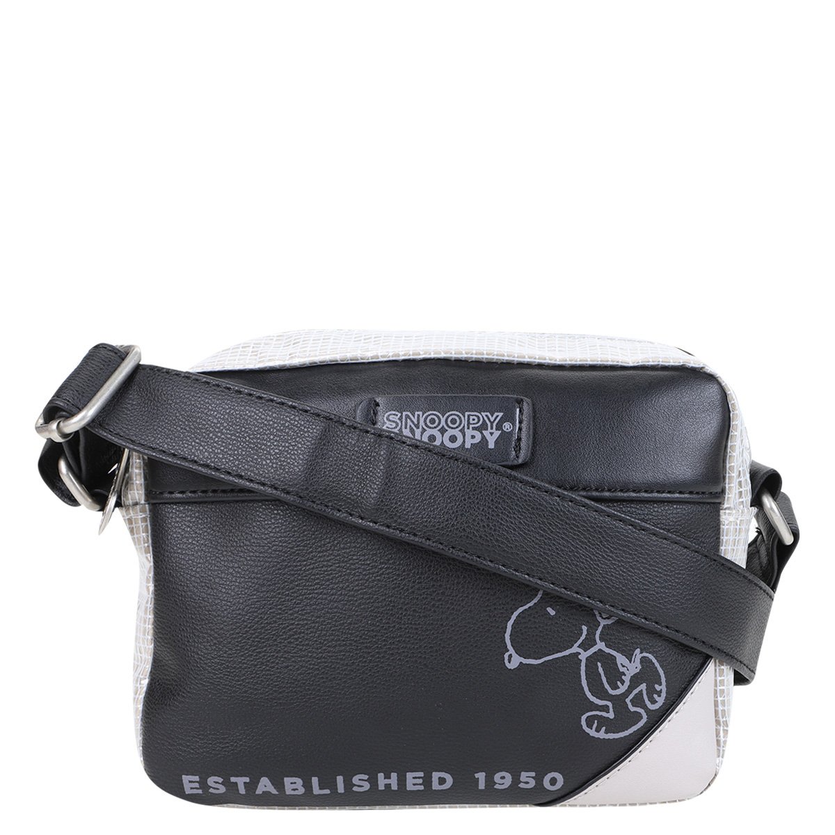 Bolsa Snoopy Transversal Pequena Feminina - Preto Menor preço em Bolsa Snoopy Transversal Pequena Feminina - Preto