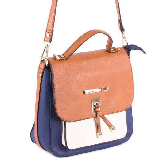 Bolsa Soft - Rafitthy - Marrom+Marinho
