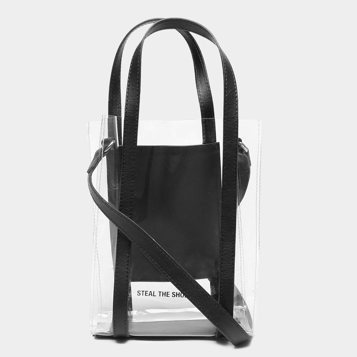 Bolsa Steal The Shoestock Mini Tote Vinil Feminina - Preto Menor preço em Bolsa Steal The Shoestock Mini Tote Vinil Feminina - Preto