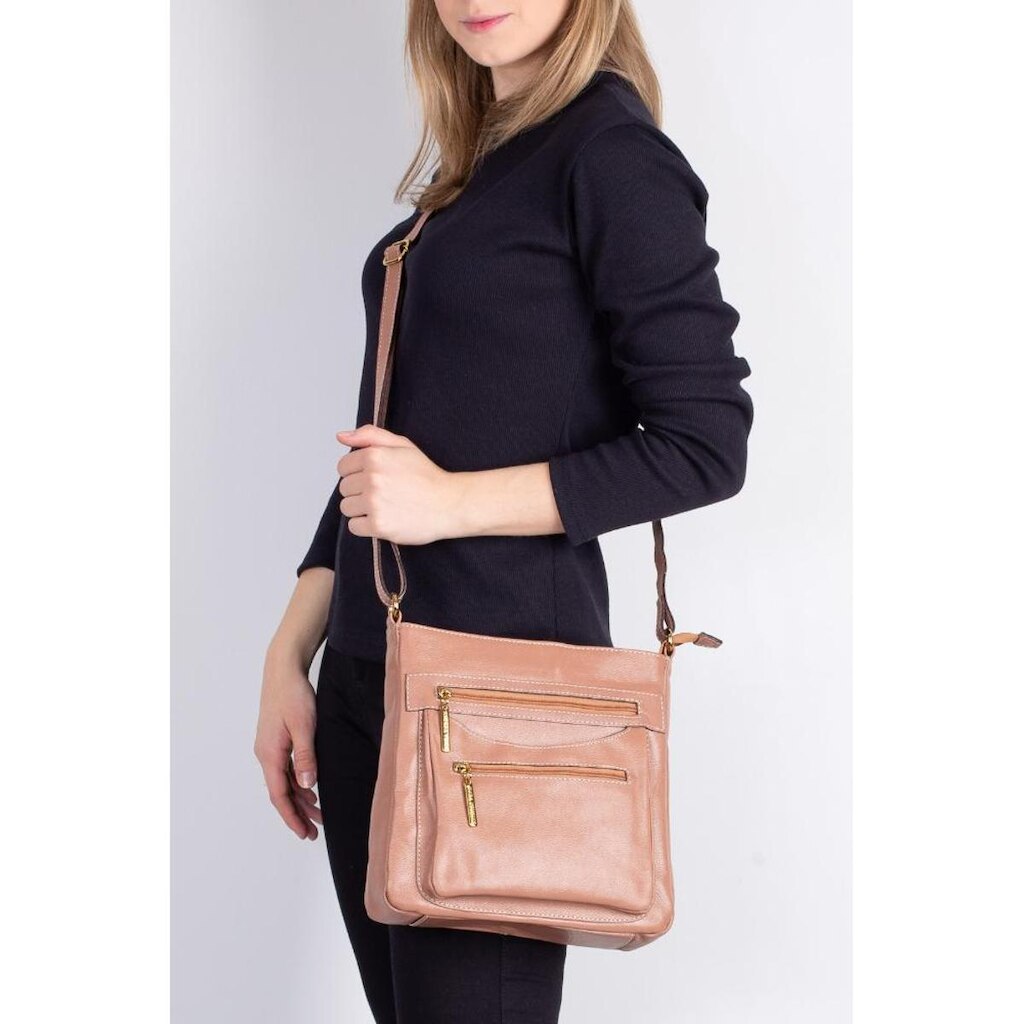 Bolsa tiracolo de couro feminina Thais