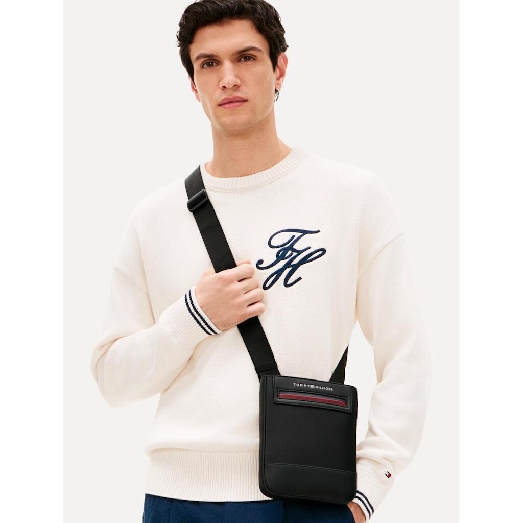 Bolsa Tommy Hilfiger Masculina Foundaiton Mini Reporter Preta