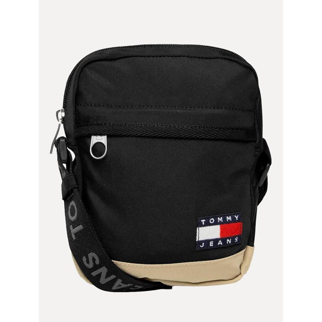 Bolsa Tommy Jeans Masculina Daily Essential Squared Reporter Preta