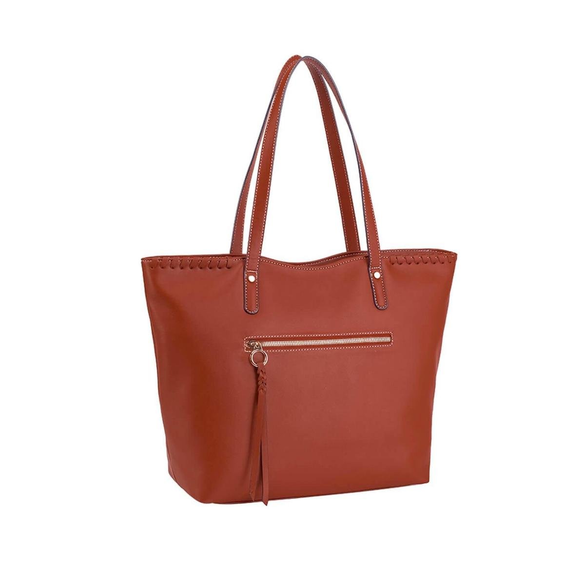 Bolsa Tote Bag Essencial Semax - MARROM - U - Marrom Menor preço em Bolsa Tote Bag Essencial Semax - MARROM - U - Marrom