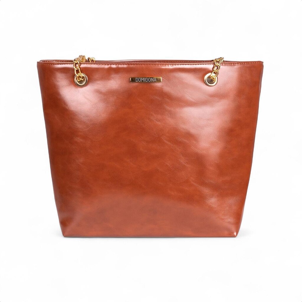 Bolsa Tote Bag Feminina Domidona Grande Alça Dupla Detalhes Dourados