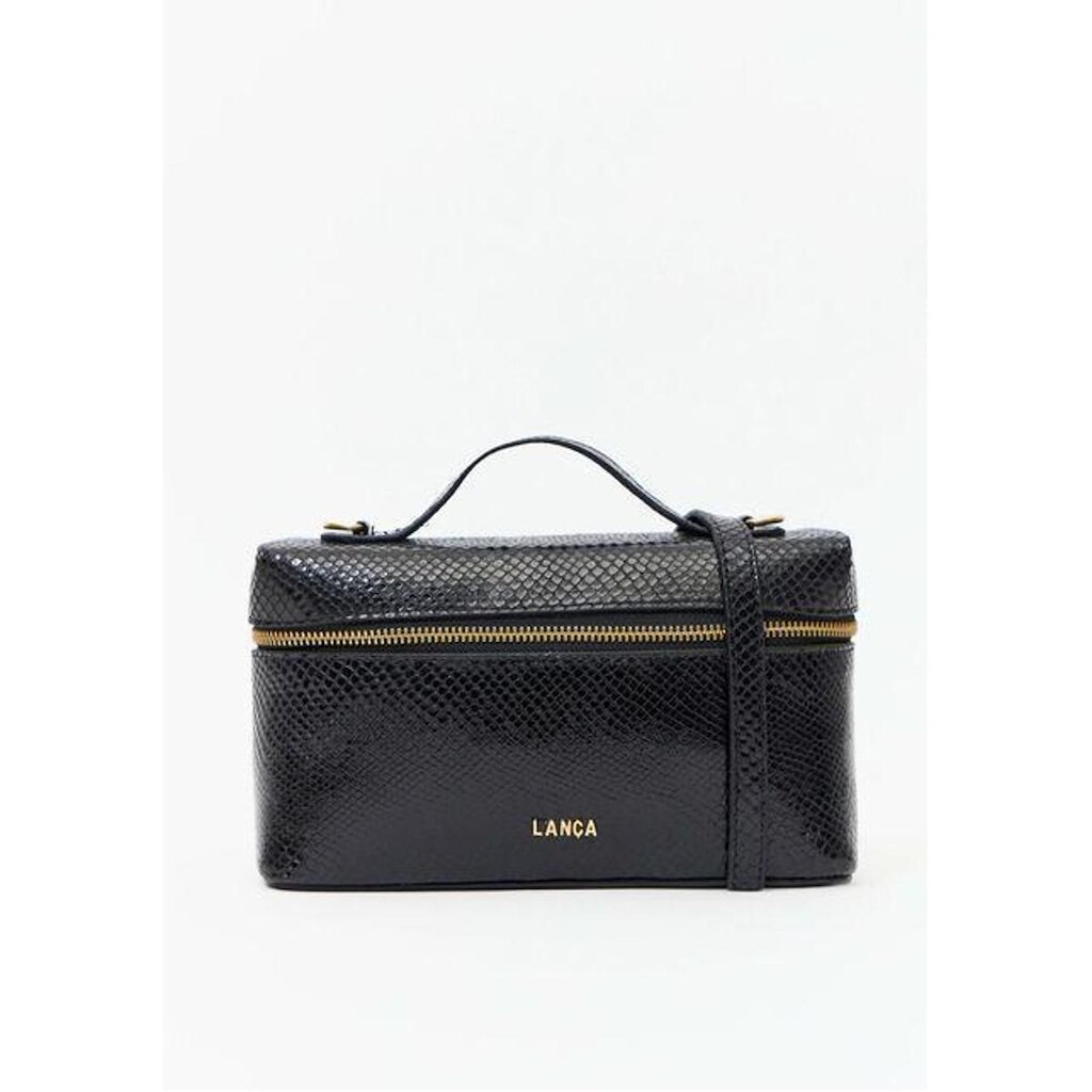 Bolsa Tote Couro Cobra Com Enfeite