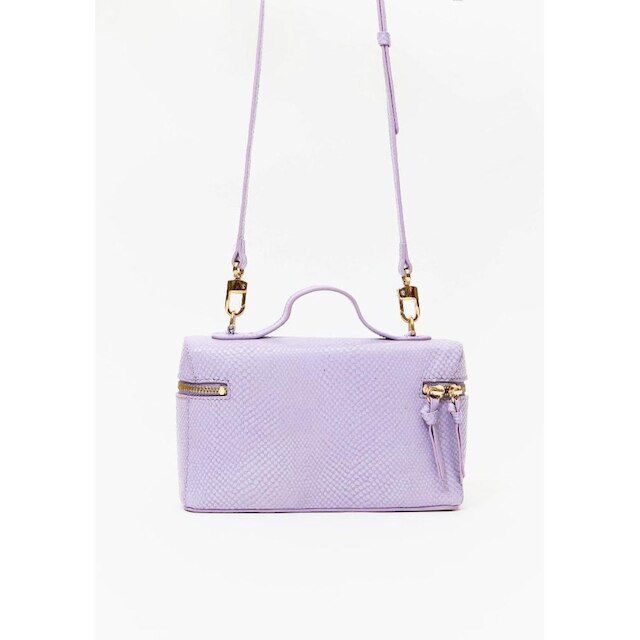 Bolsa Tote Couro Cobra Com Enfeite