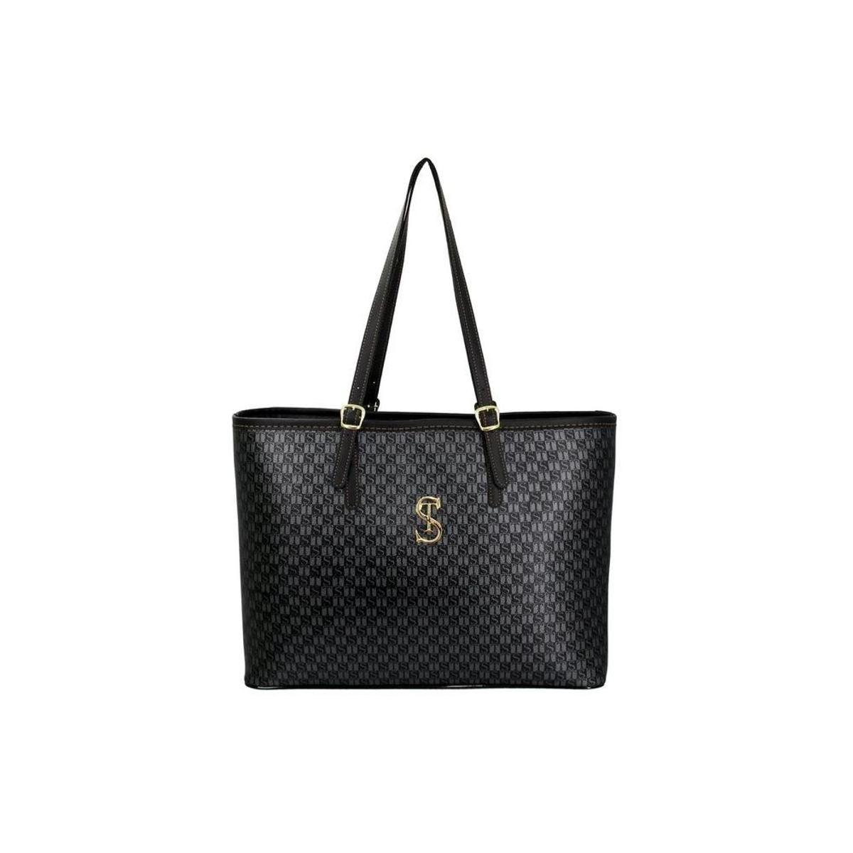 Bolsa Tote de Ombro Feminina Grande Alça Ajustável Dia a Dia - Cinza Menor preço em Bolsa Tote de Ombro Feminina Grande Alça Ajustável Dia a Dia - Cinza