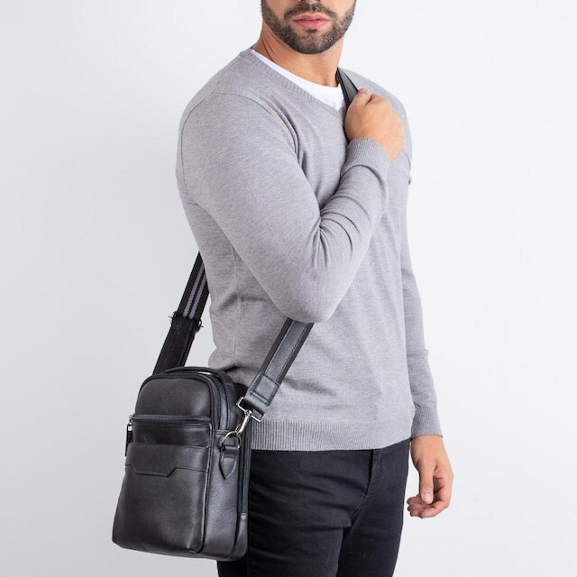 Bolsa transversal com divisórias Fernando