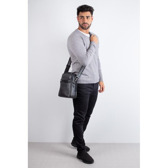Bolsa transversal com divisórias Fernando