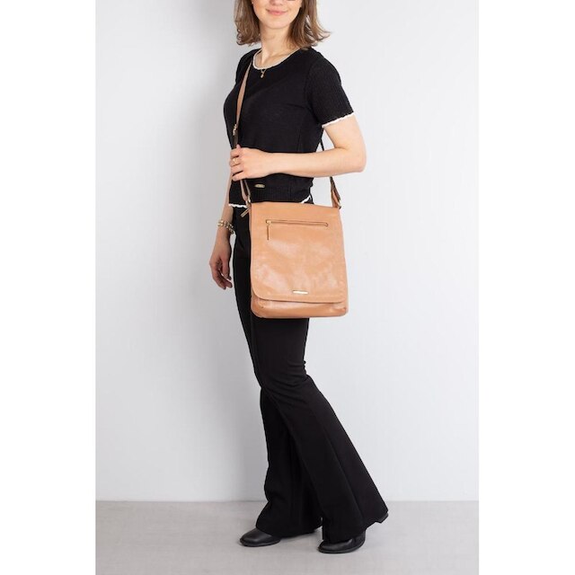 Bolsa transversal de couro Karina Feminina