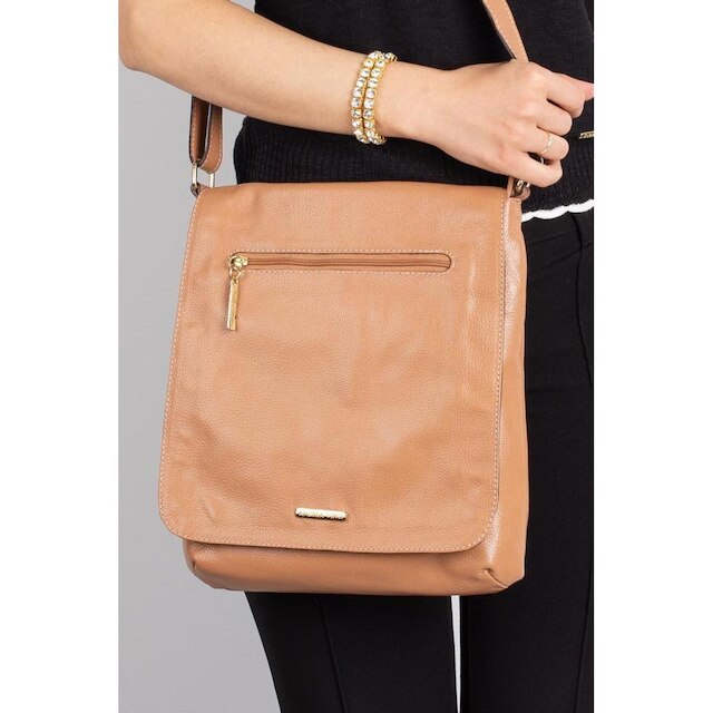 Bolsa transversal de couro Karina Feminina