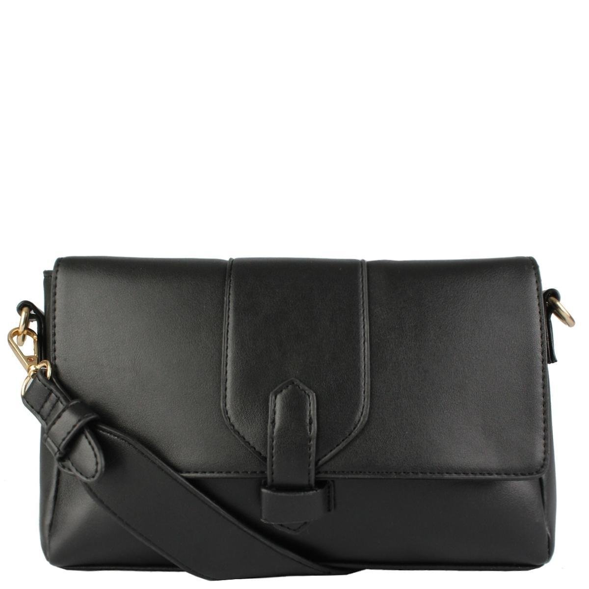 basic black crossbody bolsa