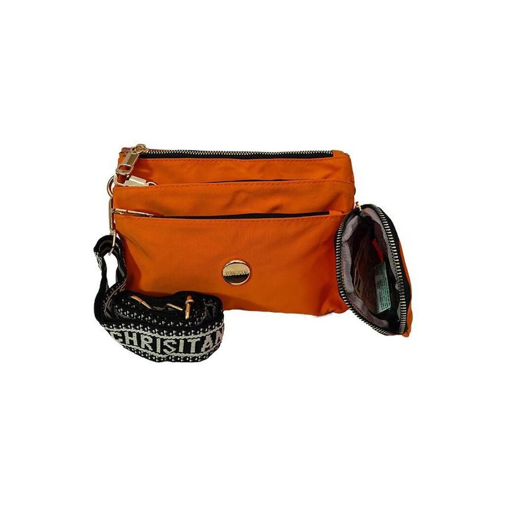 BOLSA TRANSVERSAL FEMININA COM VÁRIOS BOLSOS EXTERNOS