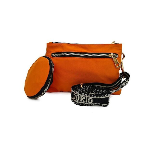 BOLSA TRANSVERSAL FEMININA COM VÁRIOS BOLSOS EXTERNOS