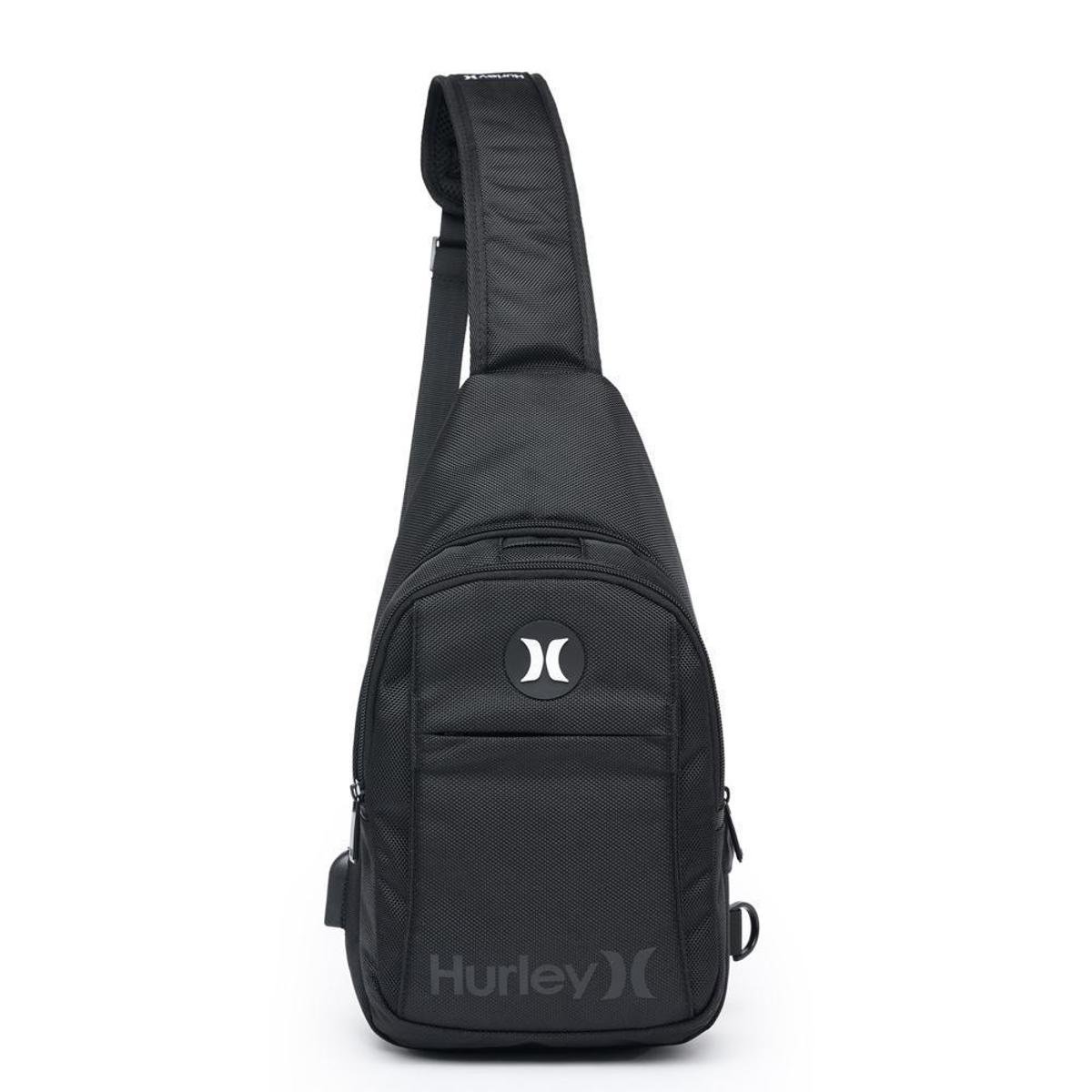 Bolsa Transversal Hurley Shoulder Bag Mochila Masculina - Preto | Zattini