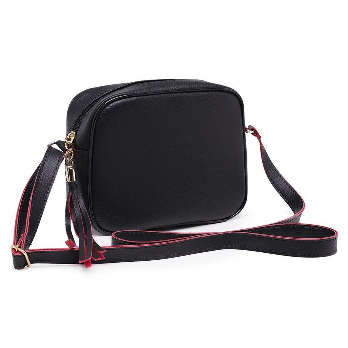 Bolsa Transversal Retangular Casual Feminino com Zíper e Alça Regulavel - Preto Menor preço em Bolsa Transversal Retangular Casual Feminino com Zíper e Alça Regulavel - Preto