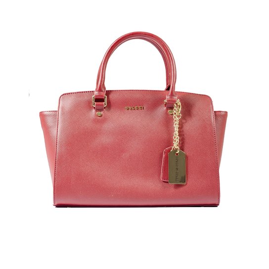 Bolsa Trapézio Saffiano Colcci - Vermelho