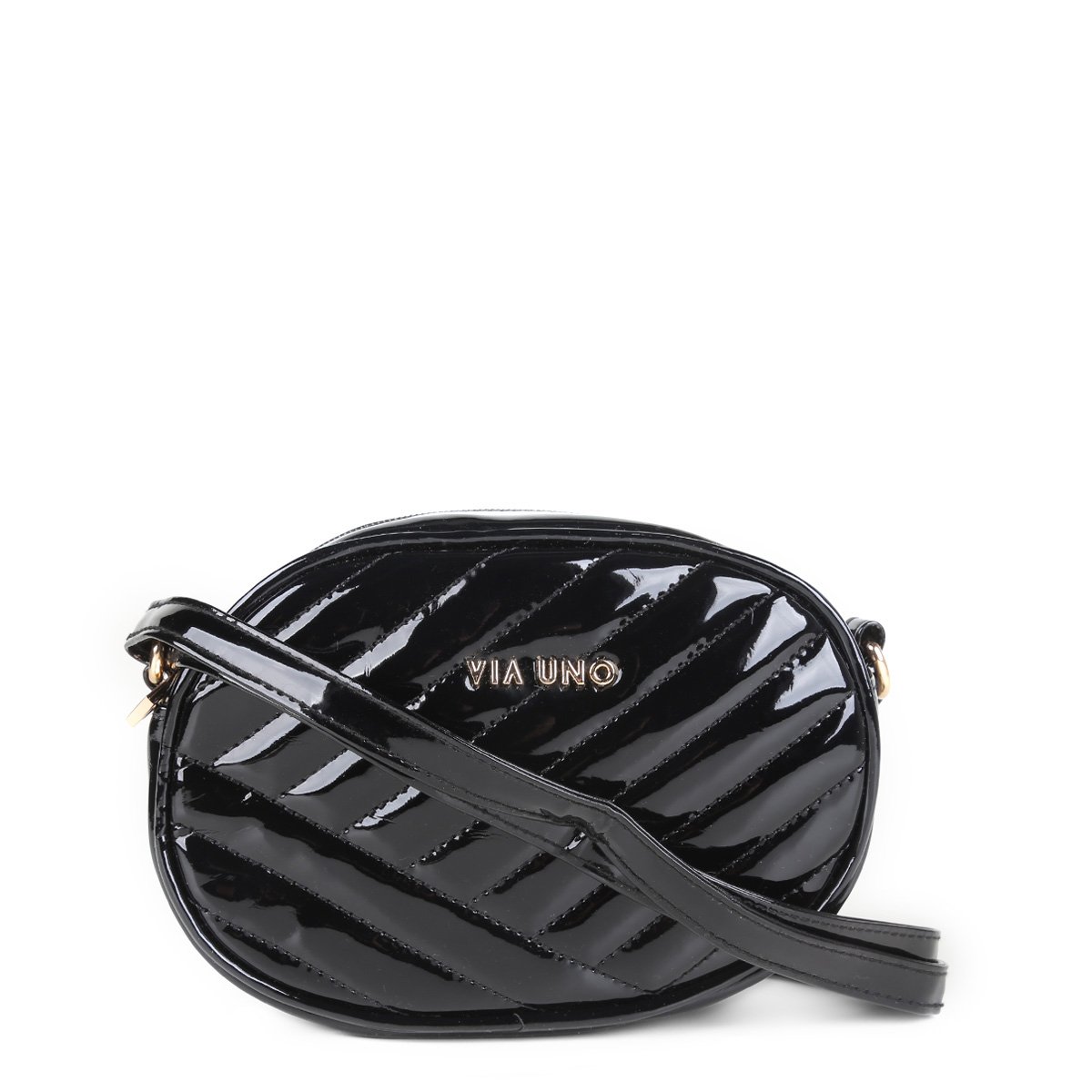 Bolsa Via Uno Mini Bag Feminina - Preto Menor preço em Bolsa Via Uno Mini Bag Feminina - Preto