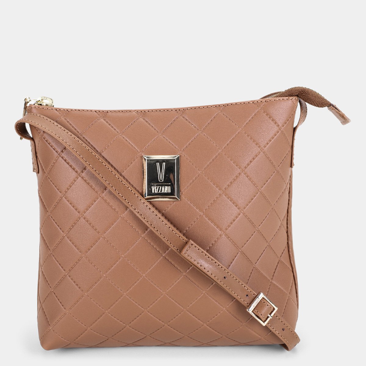 Bolsa Vizzano Alça Transversal Feminina - Caramelo Menor preço em Bolsa Vizzano Alça Transversal Feminina - Caramelo