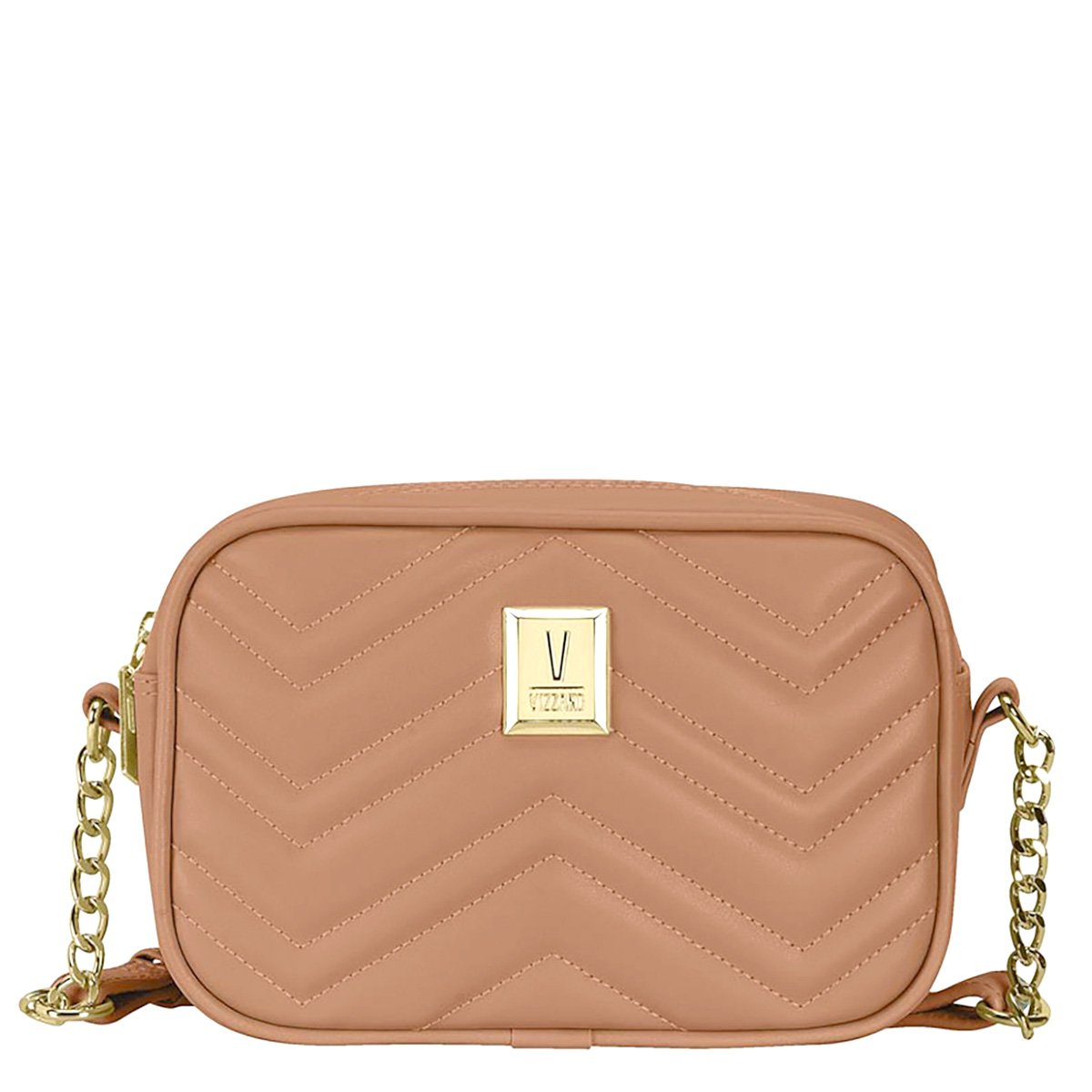 Bolsa Vizzano Mini Bag Matelassê Feminina - Caramelo Menor preço em Bolsa Vizzano Mini Bag Matelassê Feminina - Caramelo