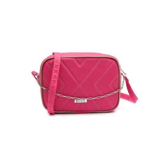 Bolsa Shoulderbag Maria Milão Matelassê Transversal Corrente - Rosa