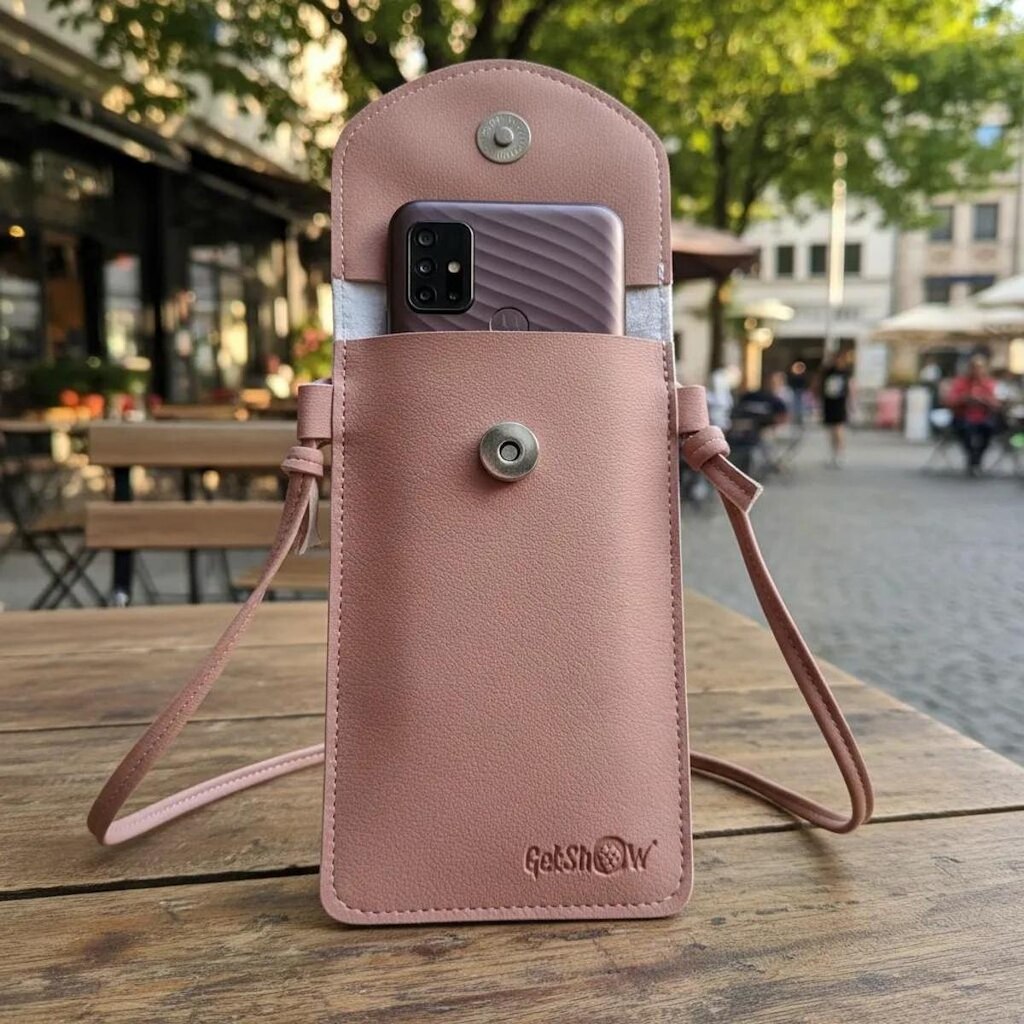 Bolsinha Pequena Para Telefone Com Bolso Externo Para Cartao Cnh com Alça Transversal
