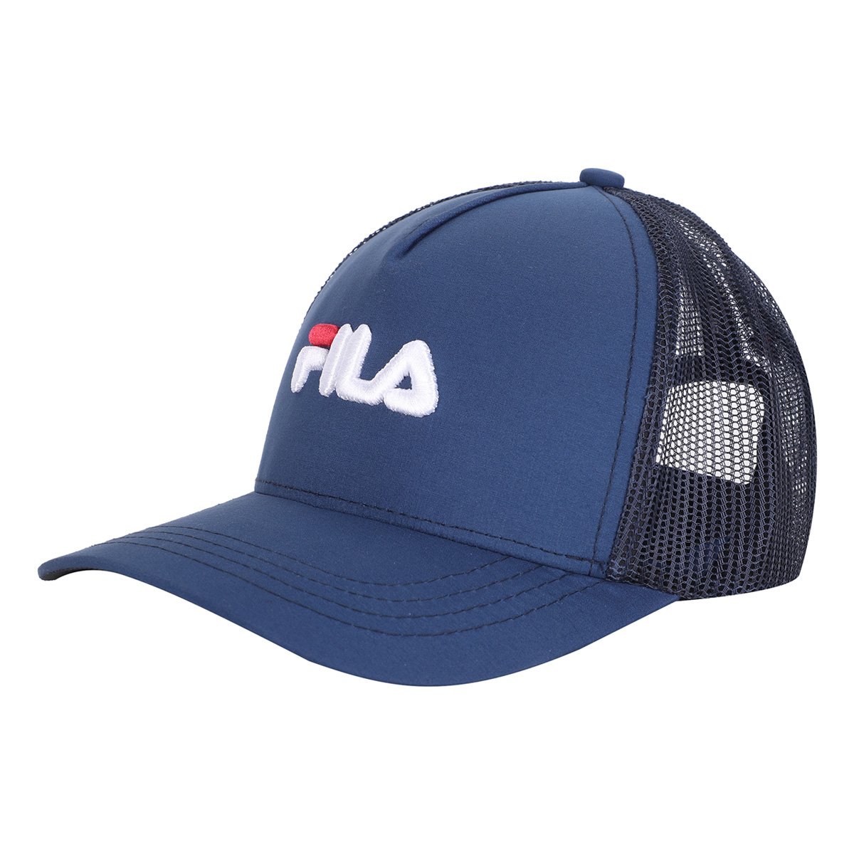 Boné Aba Curva Fila Trucker Snapback - Marinho Menor preço em Boné Aba Curva Fila Trucker Snapback - Marinho
