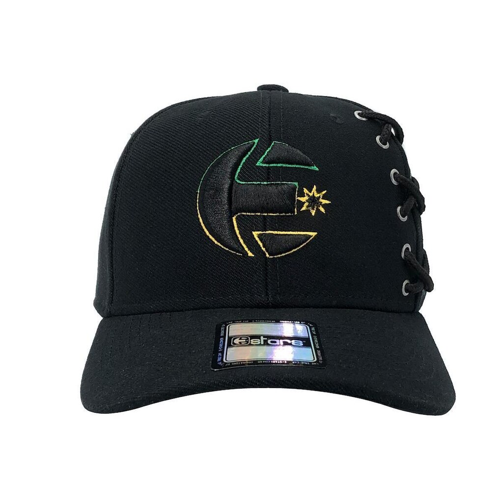 Boné Aba Curva Lines Bordado Chapeu Preto Est-483 E-stars