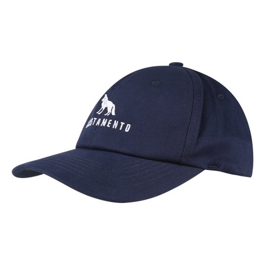 Boné Acostamento Aba Curva Snapback Bordado Masculino - Azul