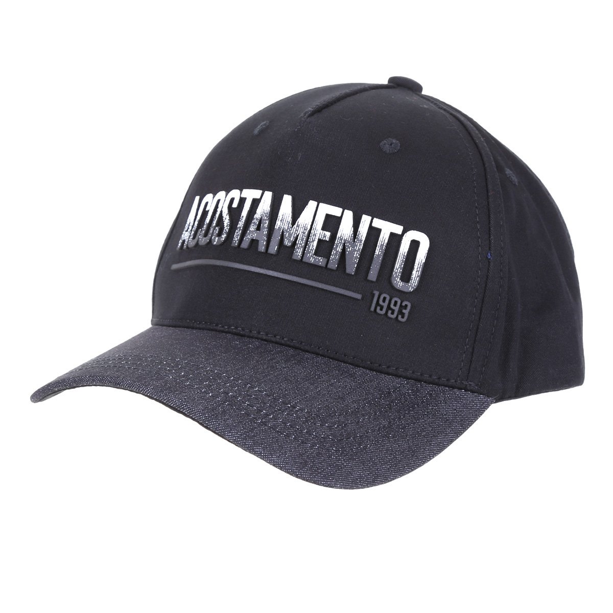 Boné Acostamento Aba Curva Strapback Masculino - Preto Menor preço em Boné Acostamento Aba Curva Strapback Masculino - Preto