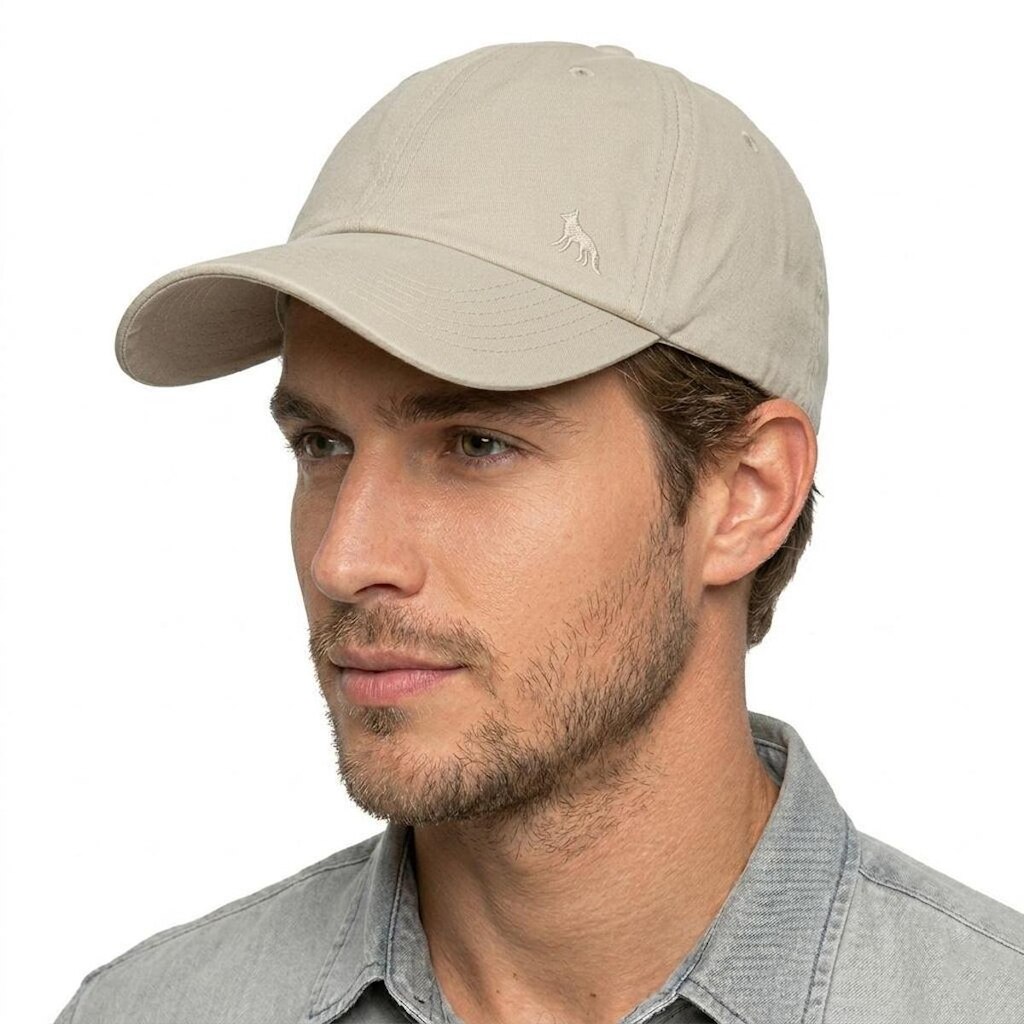 Boné Acostamento Dad Hat Aba Curva Algodão Lobo Bordado