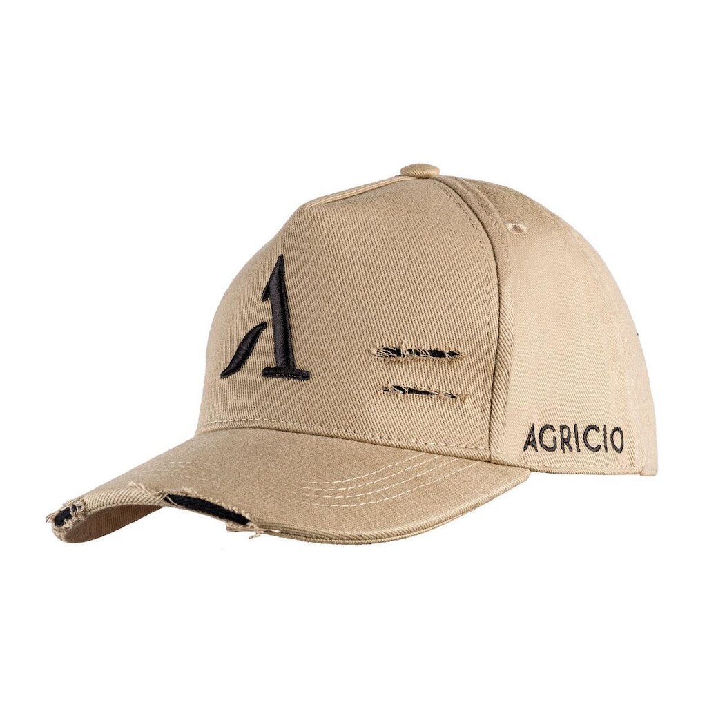 Boné Agricio Destroyed Logo Preto