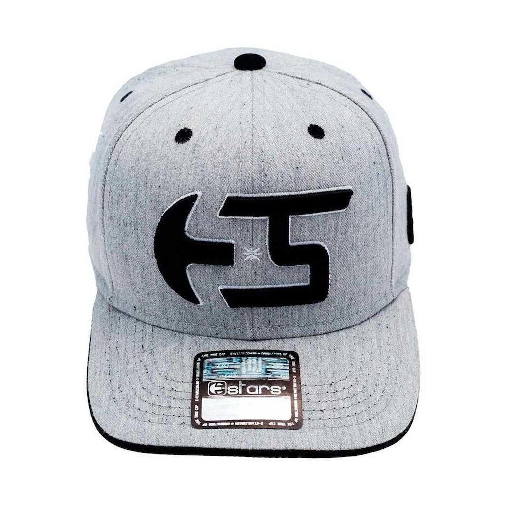 Boné Baseball Aba Curva Cinza E Preto Est-054 E-stars