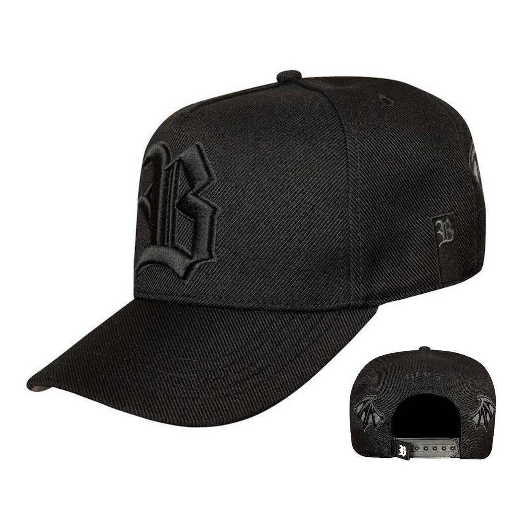 Boné BLCK Bat Wings Asas Morcego Aba Curva Snapback Original