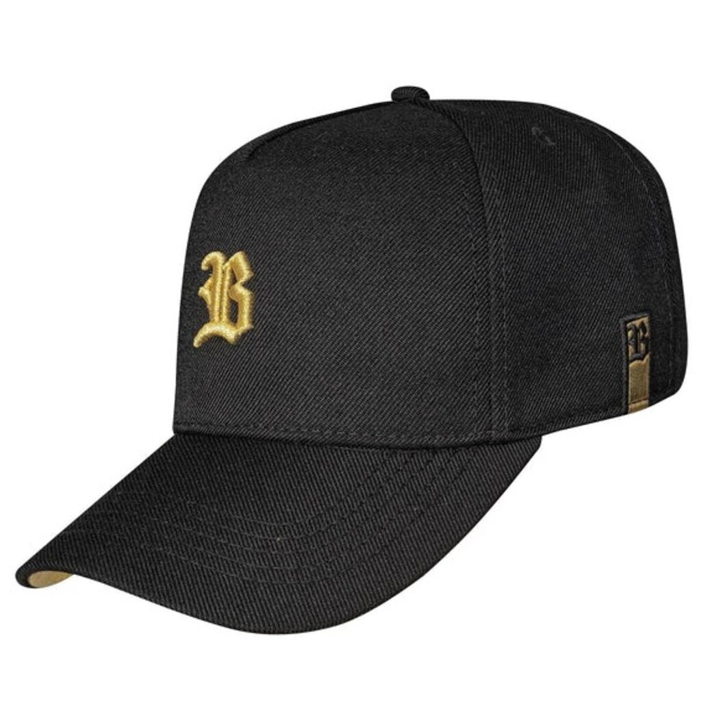 Bone Blck Brasil Golden Basic Snapback Aba Curva Masculino