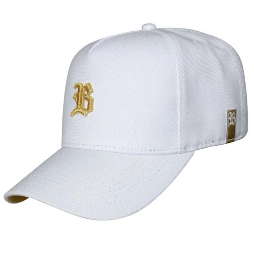 Bone Blck Brasil Golden Basic Snapback Aba Curva Masculino