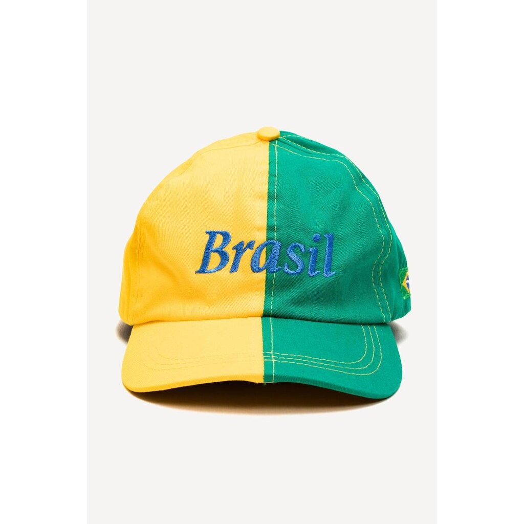 Boné Bordado Aleatory Brasilzão Verde e Amarelo