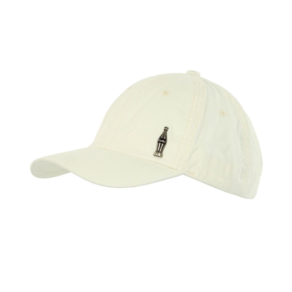 Boné Coca Cola Logo Garrafa Em Metal Aba Curva Off White - Único