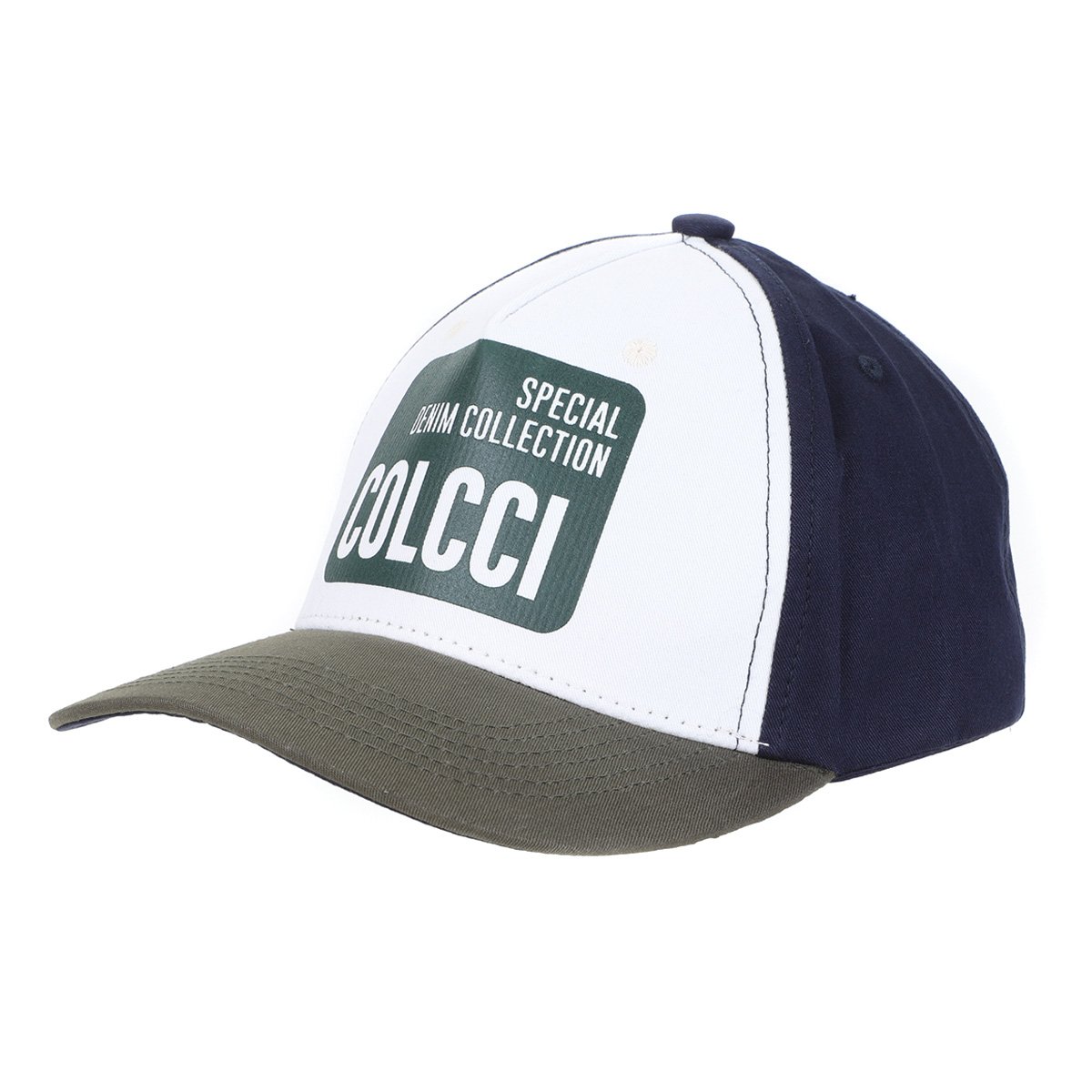 Boné Colcci Aba Curva Denim Masculino - Branco Menor preço em Boné Colcci Aba Curva Denim Masculino - Branco