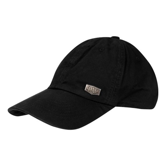 Boné Ellus Aba Curva Metal - Preto