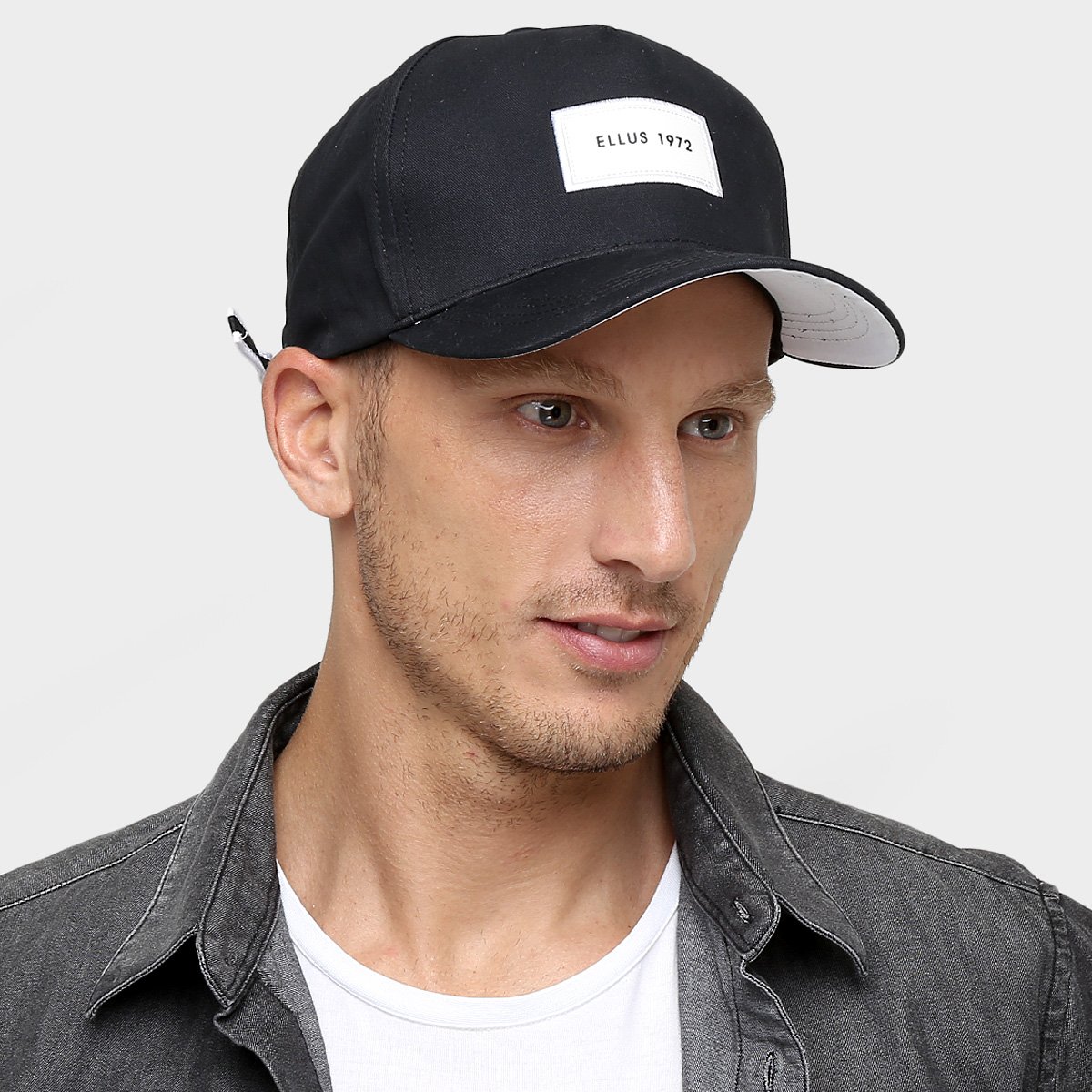 Boné Ellus Aba Curva - Preto | Zattini