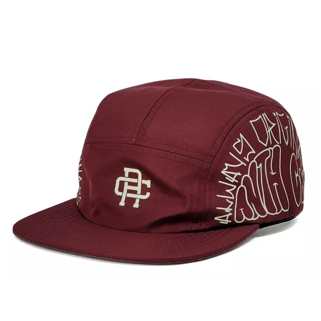 Bone Five Panel Anth Co Draw Aba Reta Preto Fita Sb9286