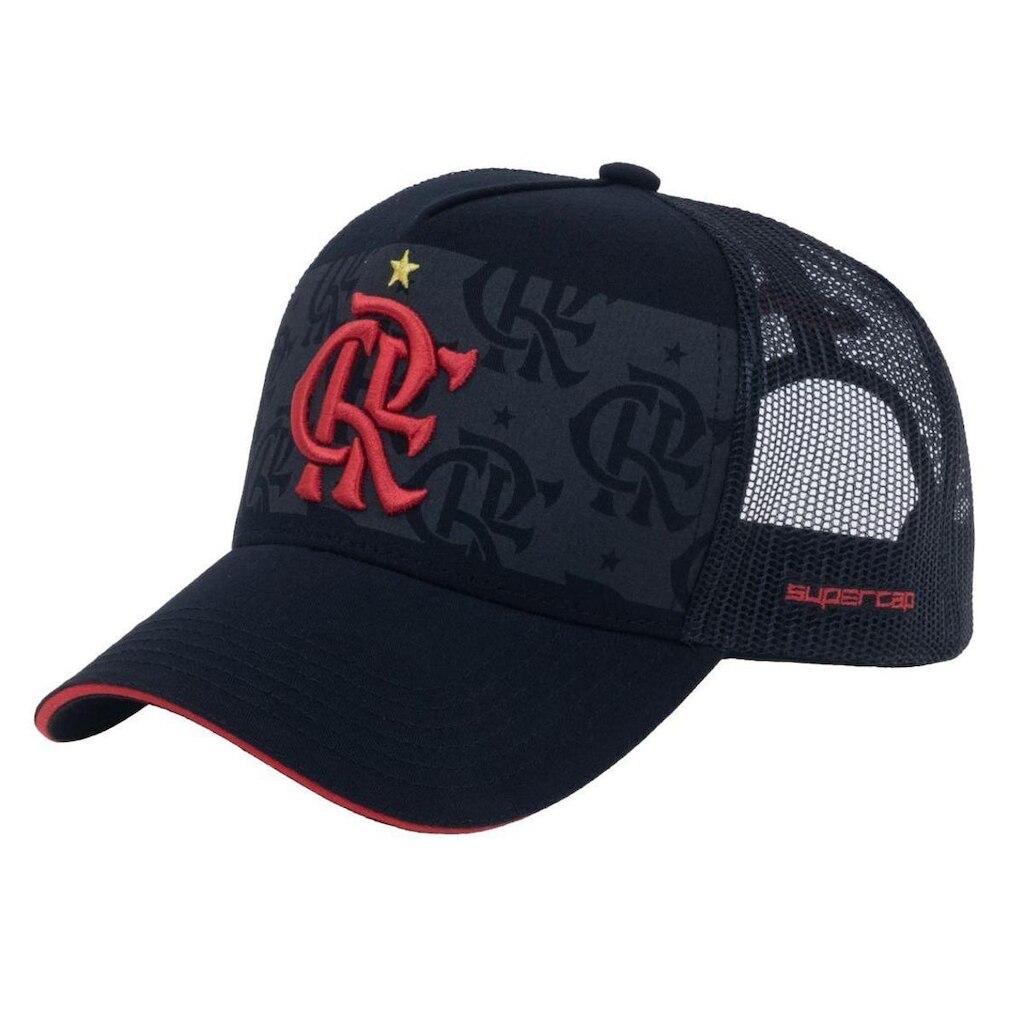 Bone Flamengo Zico Bordado 3D Frontal Supercap 36007